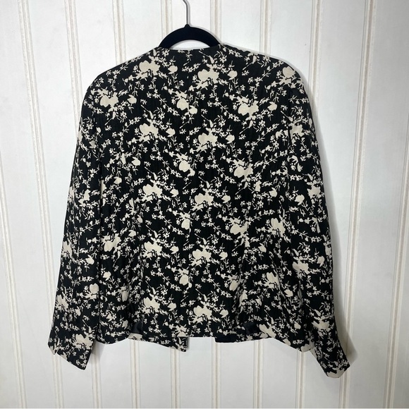 Coldwater Creek Black & White Floral Jacket - Picture 4 of 7